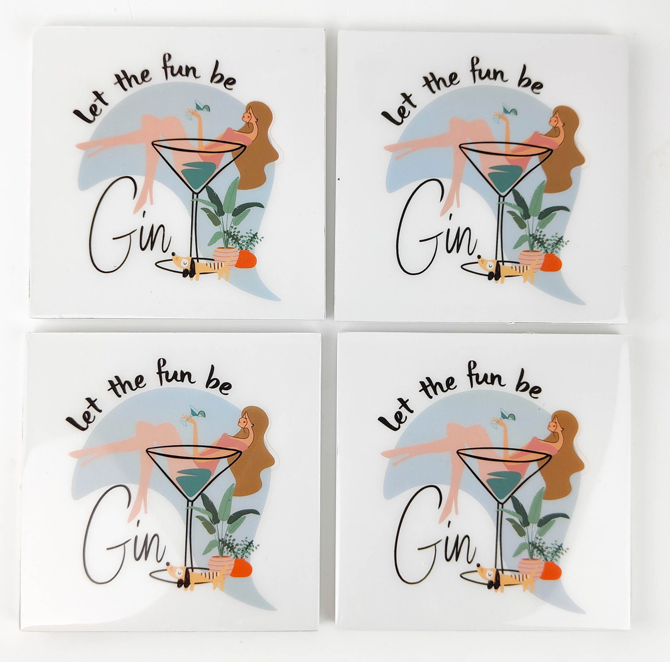 Urban Products Sale Let The Fun Be Gin Coaster Colourfu