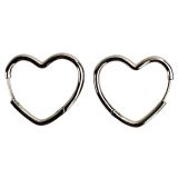 Kyra Heart Hoop ER Silver 