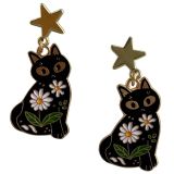 Kitto Cat Flower ER Black 