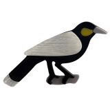 Iris Magpie Brooch Black 