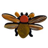 Iris Bee Brooch Yellow 