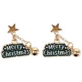 Merry Christmas Earrings Red & Green 