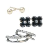 Izzy Trio Earrings Silver 