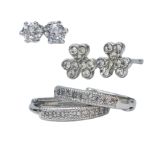 Zoe Trio Earrings Silver 