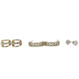 Taylor Trio Earrings Gold 