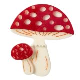 Iris Toadstool Brooch Red 