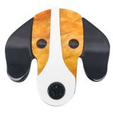 Iris Dog Head Brooch Brown 