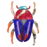 Iris Beetle Brooch Blue 