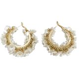 Zanzibar Sea Pearl Hoop ER Pearl & Gold 