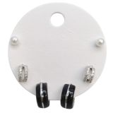 Petite Enamel Trio ER Black & Silver 