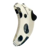 Spotty Dog Claw Clip Black & White 
