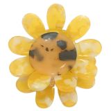 Sunflower Claw Clip orange & brown 