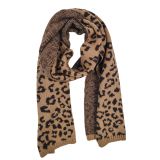 Sabina Leopard Scarf Brown & Black 