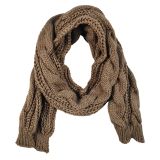 Flynn Knit Scarf Brown 