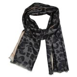 Ada Leopard Scarf Blue 