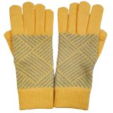 Sale Eliana Geo Gloves Yellow & Grey [2]