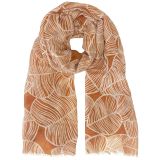 Genesis Heart Leaf Scarf Brown 