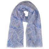 Genesis Heart Leaf Scarf Blue 