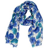 Poppies Scarf Blue 