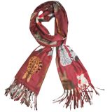 Sassy Cat Scarf Burgundy 