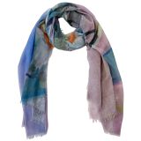 Giverney Scarf Blue 180cm 