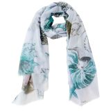 Ocean Scarf Blue 180cm 