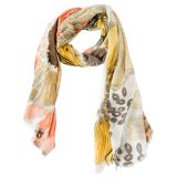 Flower Field Scarf Peach 180cm 