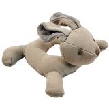 Bubsy Bunny Rattle Grey 13cm 