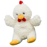 Curly Chicken Soft Toy White 18cm 