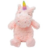 Curly Unicorn Soft Toy Pink & Red 18cm 