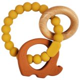 Elephant Teether Ring Mustard, Rust & Na