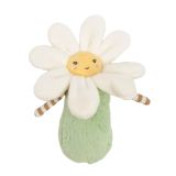 Daisy Rattle White & Green 15cm 