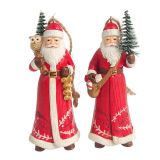 Santa Hanging Decoration Red 11cm (2 Ass