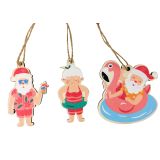 Quirky Summer Christmas Cutouts Hanging 