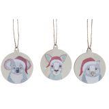 FB Christmas Aus Animals Baubles Hanging