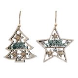 Merry Christmas Tree & Star Hanging Deco