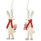 Reindeer with Present Hanging Decoration