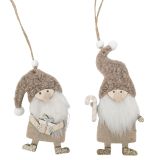 Santa with Cane & Tree Hanging Decoratio