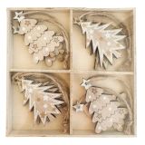 Tree Cutout Gift Box White & Natural 6cm