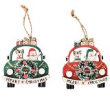 Reindeer & Santa in VW Hanging Decoratio