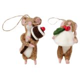 Mouse Feast Holding Lollipop & Pudding H