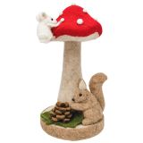 Toadstool with Squirrel & Mouse Standing