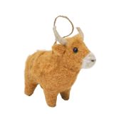 Felt Highland Cow Hanging Decoration Bro