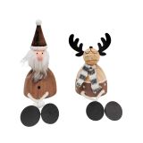 Sitting Santa & Reindeer Shelf Sitter Na