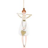 Fluffy Skirt Angel Holding Heart Hanging