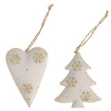 Tree & Heart with Snowflakes Hanging Dec