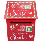 I Believe in Santa Letter Box Red & Gree