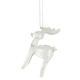 Elegant Glass Reindeer Hanging Decoratio