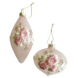 Floral Applique Glass Onion & Teardrop H