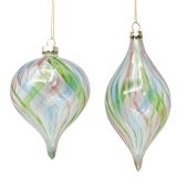 Swirl Onion & Teardrop Pink & Green 11cm